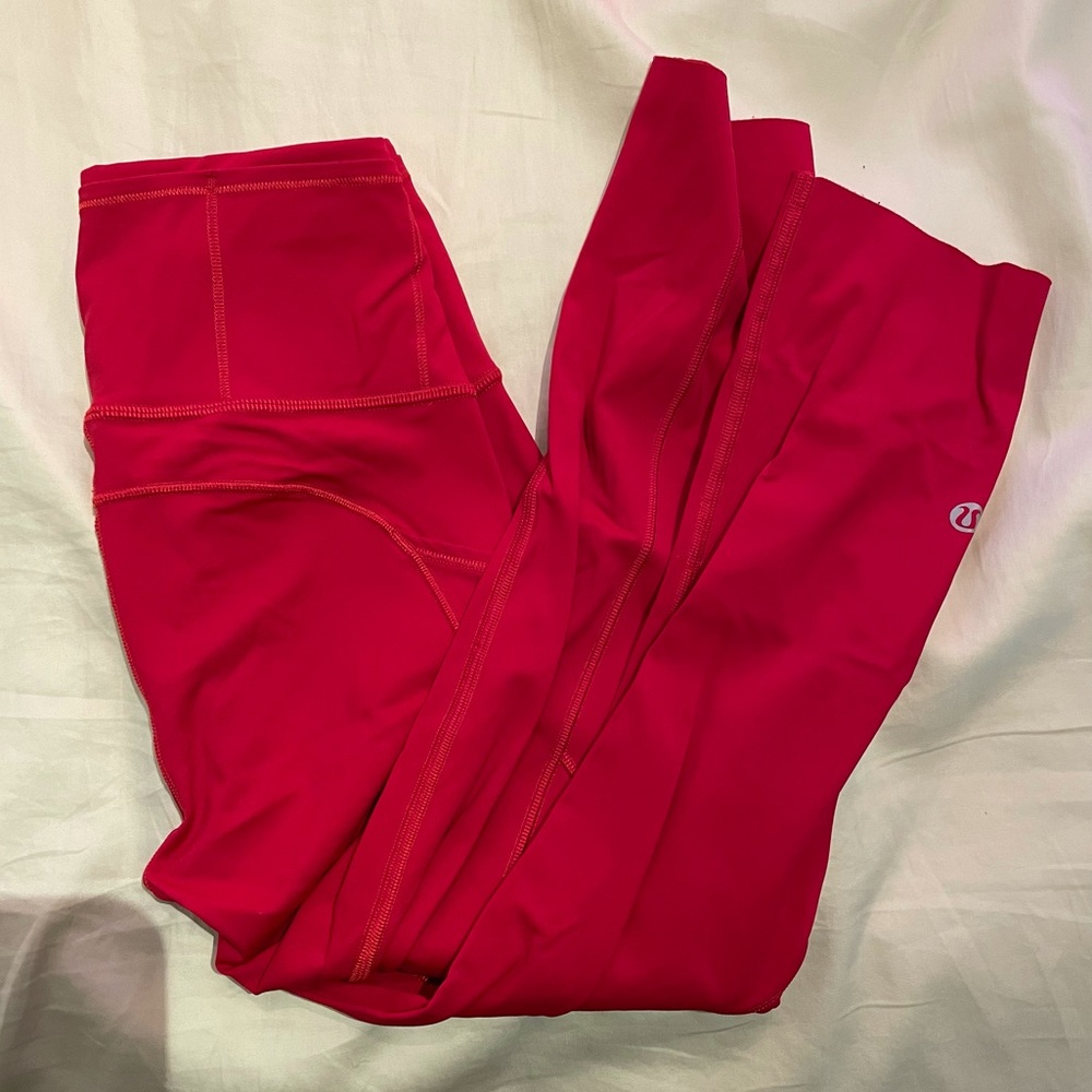 Lulu Lemon Wunder Train Cropped Leggings w/ Pockets